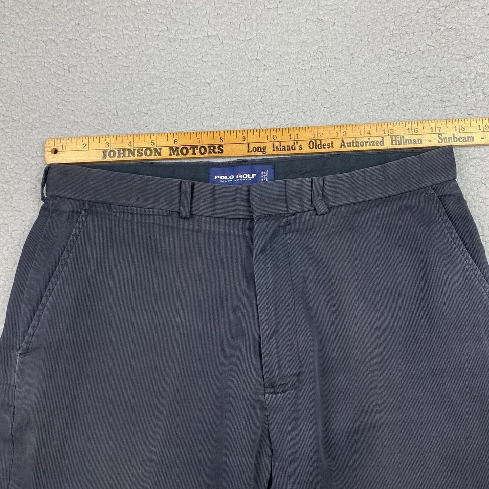 Polo Ralph Lauren Golf Pants Corduroy Mens 35X30 (35x28) Gray‎ Straight Casual
